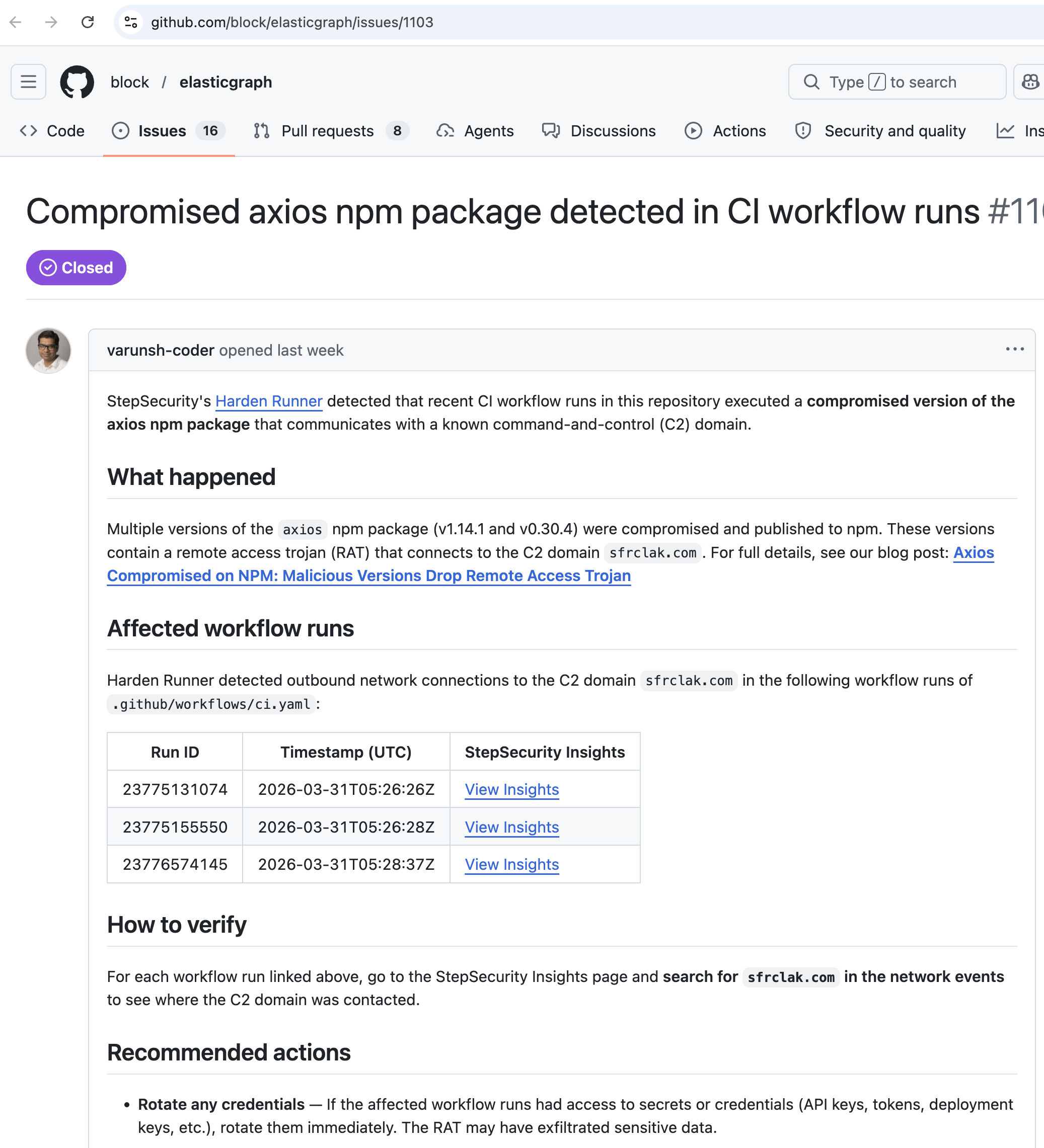Behind the Scenes: How StepSecurity Detected and Helped Remediate